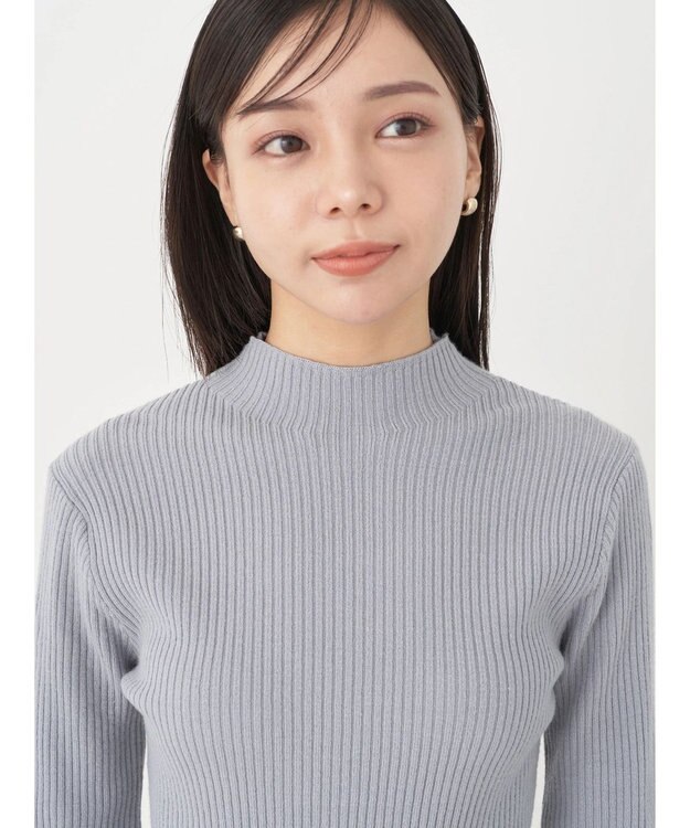 earth music&ecology ＳＥＴ２点Ｖネックジャンスカ＋ハイネックニット Gray