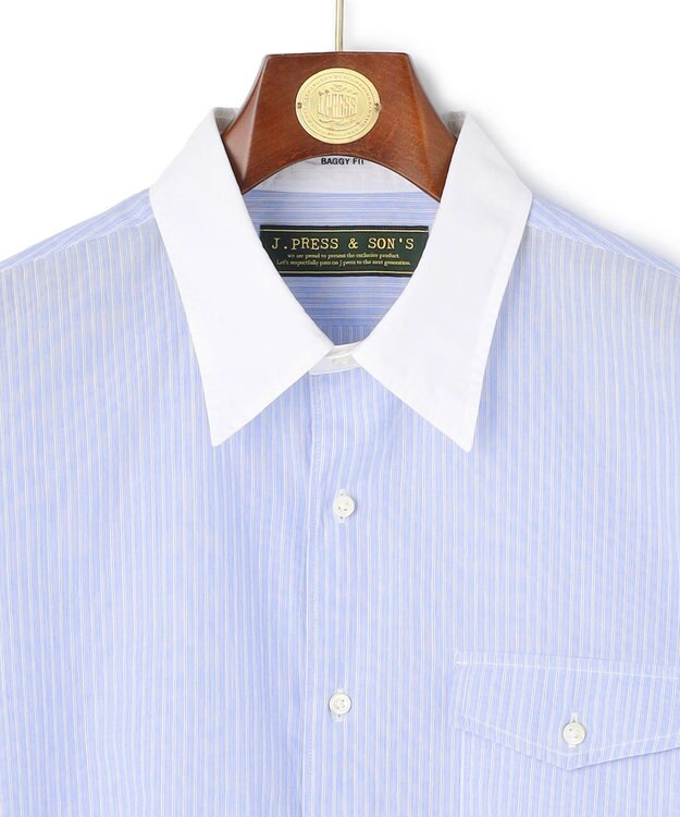 J.PRESS MEN 【WEB・一部店舗限定】Airy Touch Seersucker Shirt サックスブルー系1