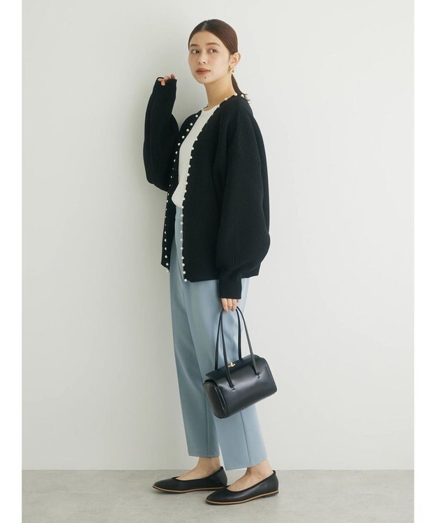 Green Parks きれいシルエットパンツ Sax