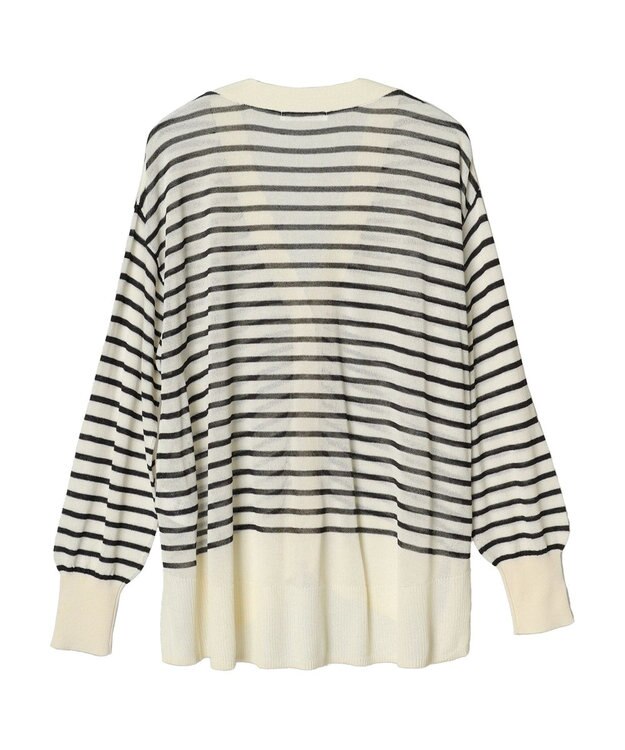 Green Parks さらっと　Ｖネックカーディガン Border