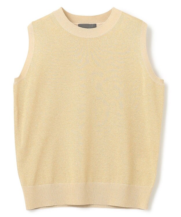 uncrave 【手洗い可】シアー ラメ ノースリーブニット（uncrave STANDARD） ゴールド