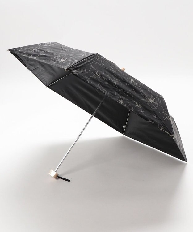 UNBILLION cache nez / 【晴雨兼用】【日傘】シンプル フラワー シンプル 折りたたみ 日傘 ブラック