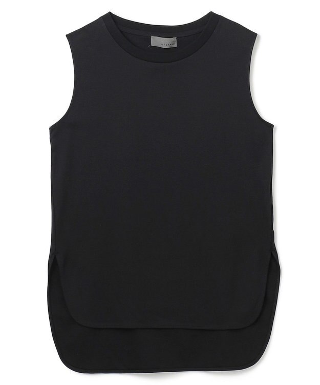 uncrave ライトスムース ノースリーブカットソー ブラック