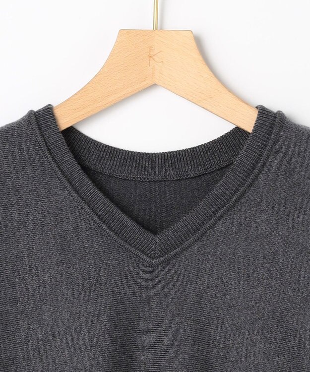 組曲 S 【前後着用可】ニューシックニットＶネック プルオーバー グレー系