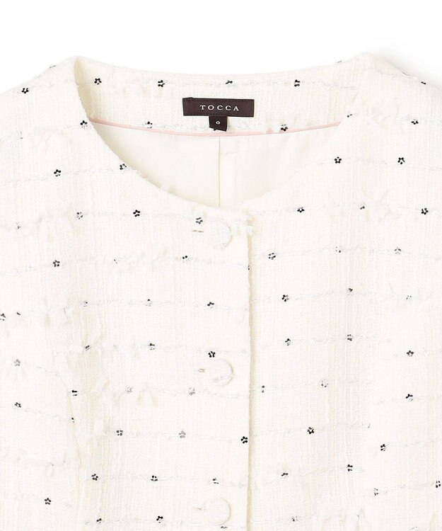 TOCCA 【八木アリサさん着用】【消臭】FLOWER HIDE AND SEEK ジレ アイボリー系