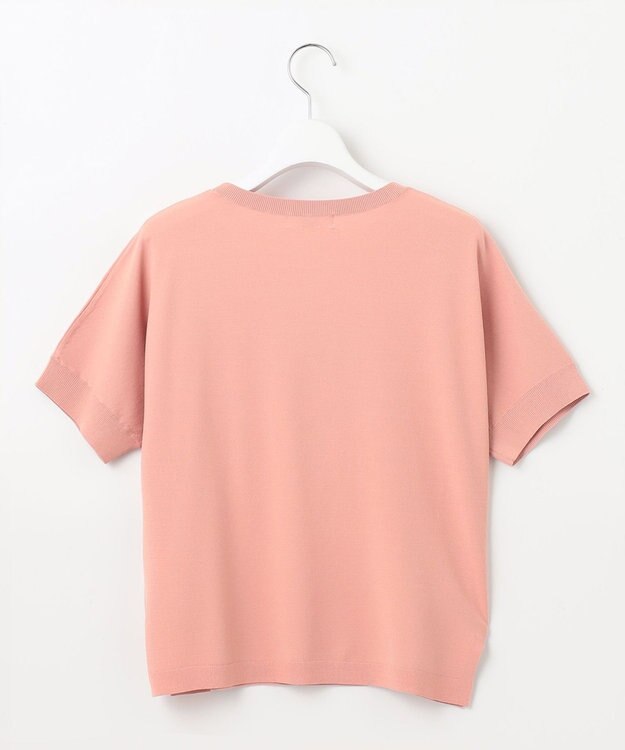 J.PRESS LADIES L 【洗える】レーヨンエリートストレッチ ドルマン ニット ローズピンク系