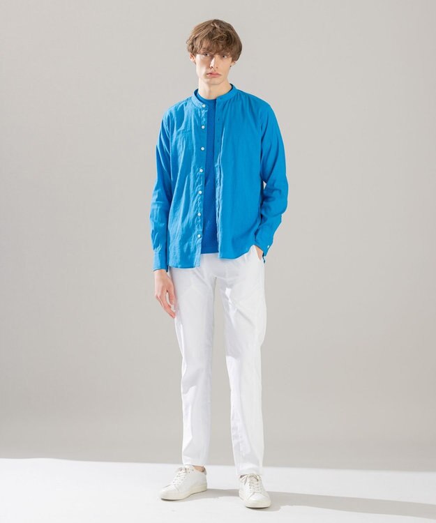 JOSEPH HOMME クールコットンリンクス ニット ターコイズブルー系