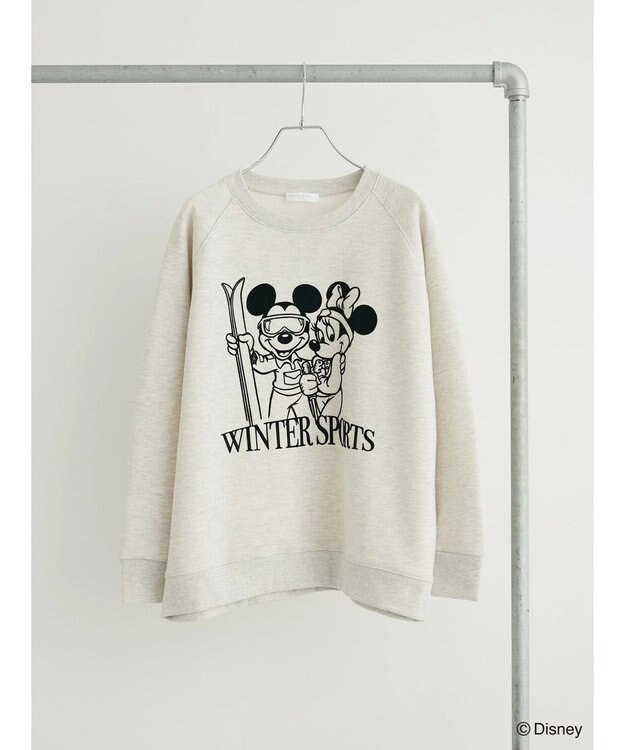 Green Parks Ｄｉｓｎｅｙ／裏起毛フロッキープリントスウェット Oatmeal