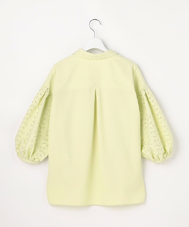 ANY SIS レースパフスリーブ シャツ ライム