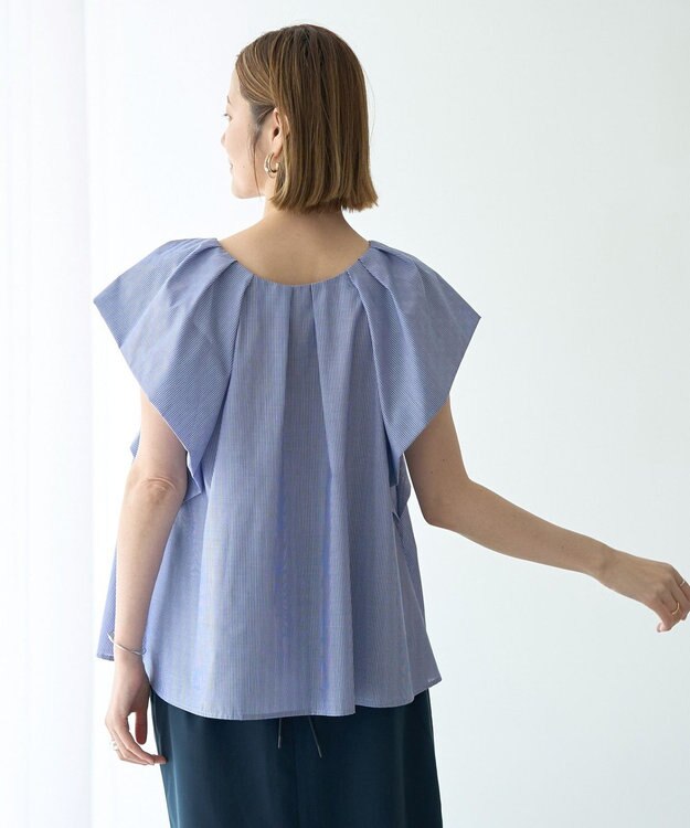 YECCA VECCA フレアブラウス Stripe