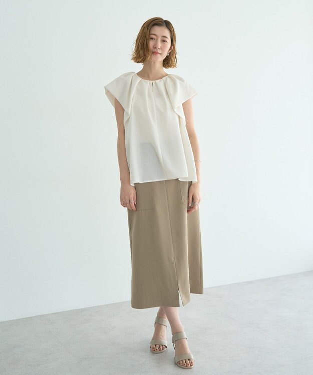 YECCA VECCA フレアブラウス Off White