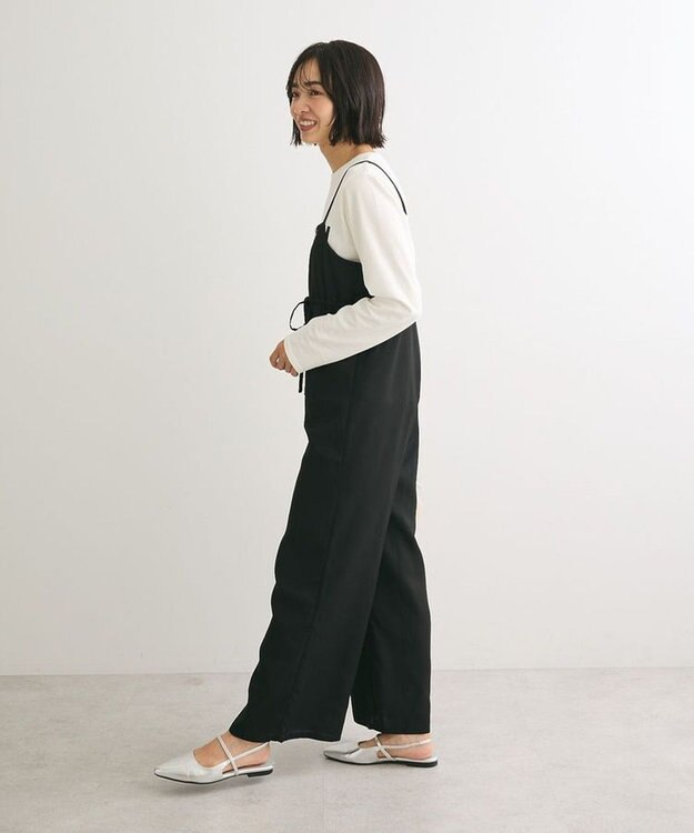 Green Parks ウエストリボンサロペット Black