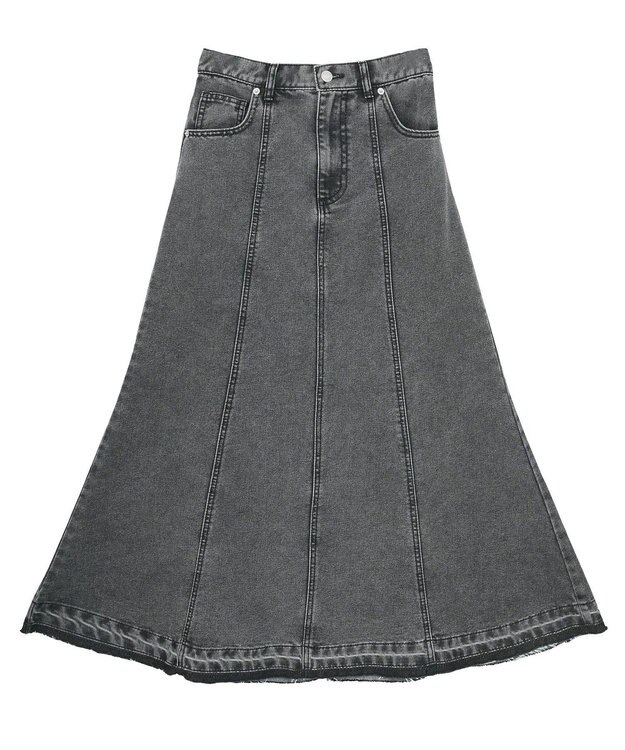 Green Parks イージーデニムマーメイドスカート Black