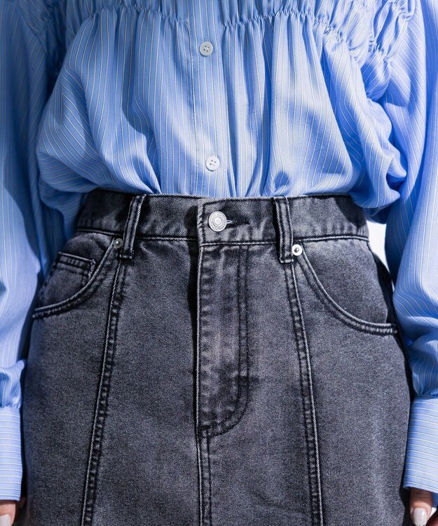 Green Parks イージーデニムマーメイドスカート Black