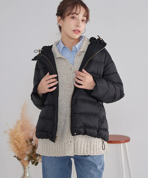 Tiaclasse リバーシブルダウンジャケット ブラック