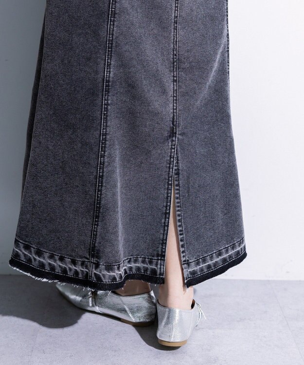 Green Parks イージーデニムマーメイドスカート Black