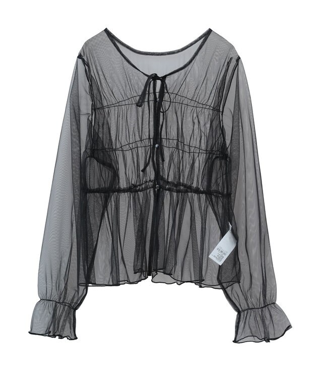 CRAFT STANDARD BOUTIQUE チュール２ｗａｙカーディガン Gray