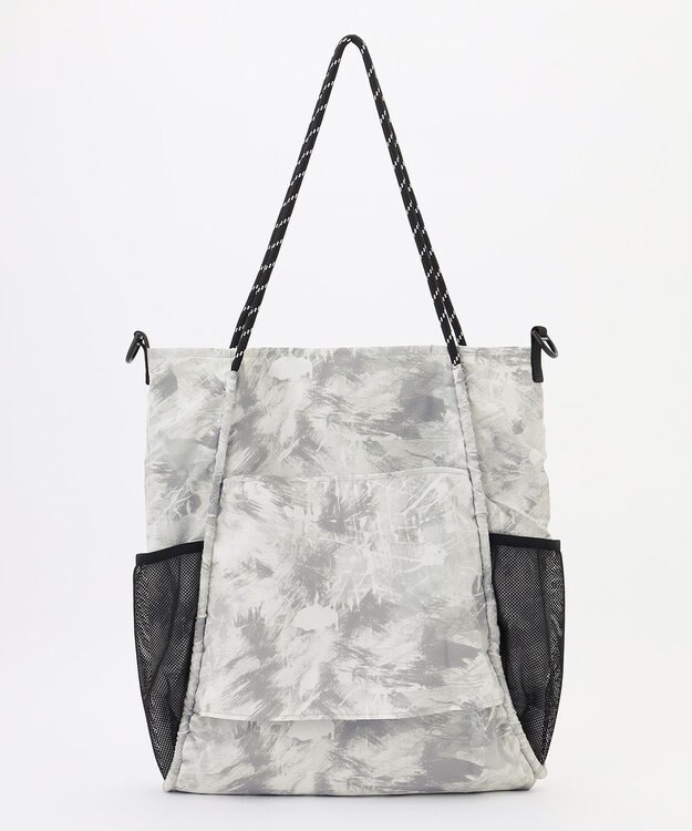 JOSEPH ABBOUD MOUNTAIN 【軽量/ECO撥水/ポケッタブル】エンボスプリント トートバッグ ライトグレー系5