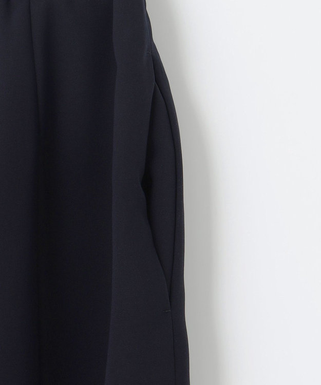 自由区 L 【セットアップ対応・接触冷感・UVケア・洗える】ライトストレッチ スカート ネイビー