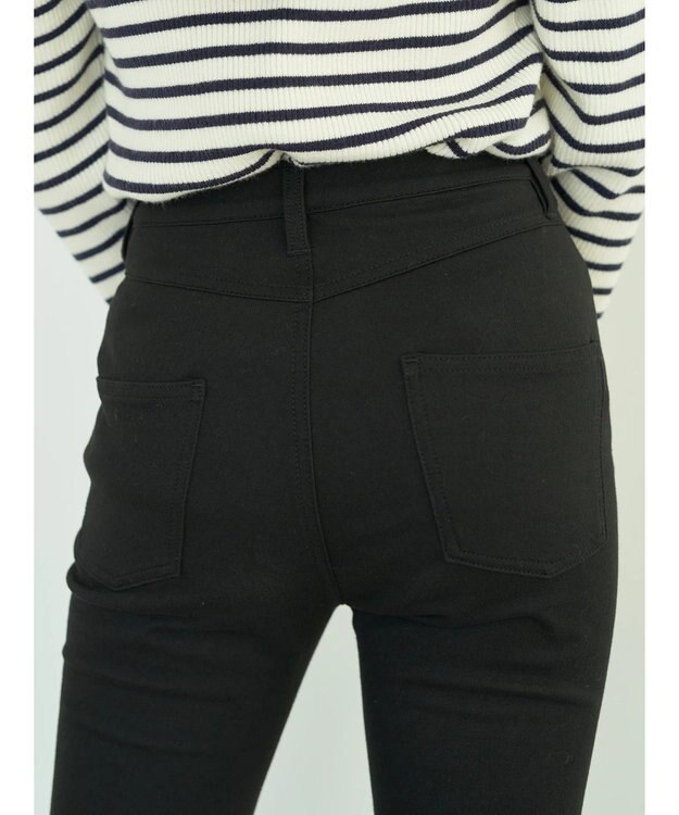 earth music&ecology 裏起毛スキニーパンツ Black