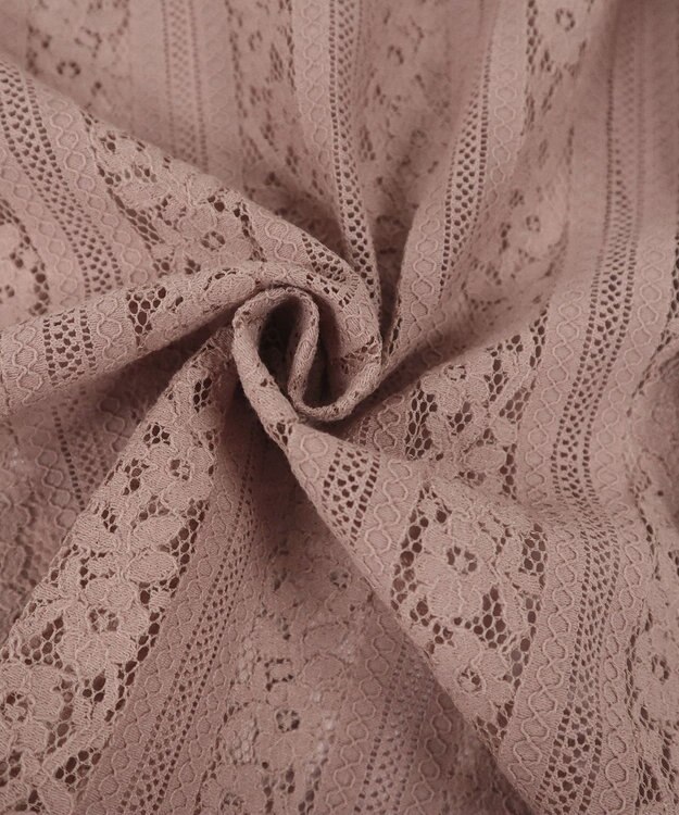 Tiaclasse 【洗える】幅広く活躍が期待できるボウタイレースブラウス ピンク