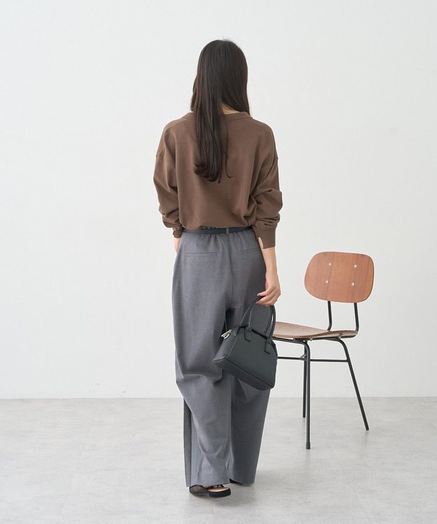 earth music&ecology 袖口スリットスキッパーカーディガン Brown