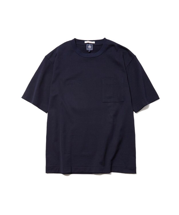 J.PRESS MEN 【J.PRESS ORIGINALS】Hight Twist Giza Pocket T-Shirt / Japan Made ネイビー系