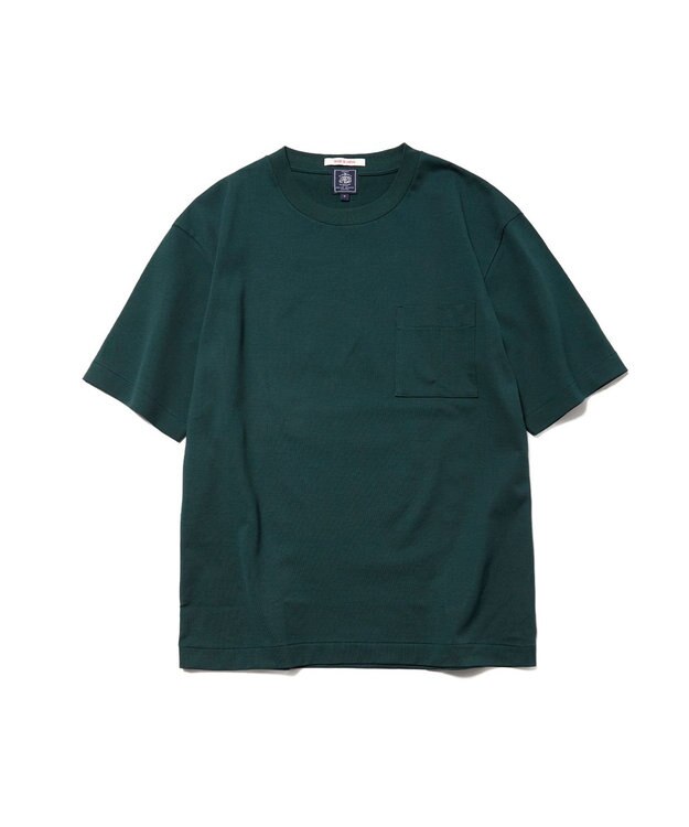 J.PRESS MEN 【J.PRESS ORIGINALS】Hight Twist Giza Pocket T-Shirt / Japan Made グリーン系