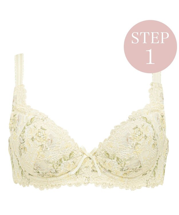 BRADELIS New York 【BRADELIS New York / 育乳補整ブラ・STEP1 集める】ジャスミンステップ1ブラ24S3 ライトクリーム