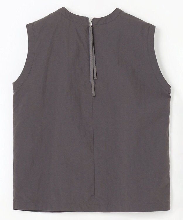 NAVE 【ReNAVE・洗える/撥水加工/接触冷感/UVケア/セットアップ】ナイロンタスラン ノースリブラウス グレー系