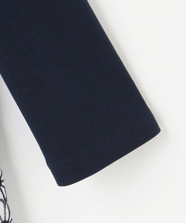 組曲 KIDS 【110-140cm】フラワー刺繍セットアップ ネイビー系