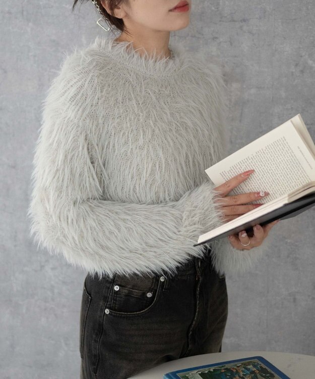 WEGO シャギーショートPO ライトグレー