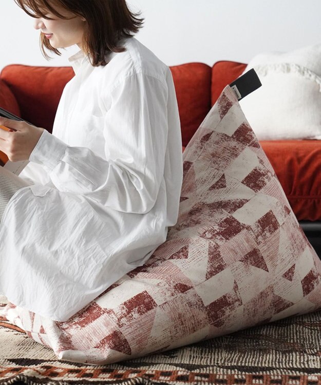 ビーズクッション tetra 【&CRAHUG】オーガニックコットン8号帆布 ビーズクッションNAGI ピンク