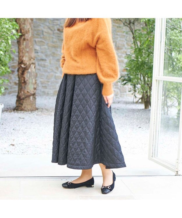 MODE ET JACOMO <MODE ET JACOMO>スクエアビットフラットパンプス ブラックコンビ