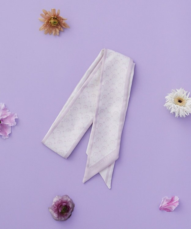 Maison de FLEUR モノグラム柄スカーフ Light Pink