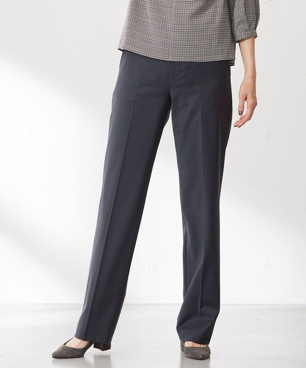 J.PRESS LADIES 【セットアップ対応】BAHARIYE ストレート パンツ ネイビー系