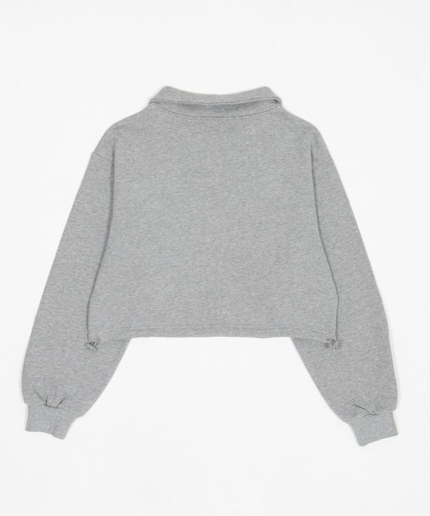 WEGO グラフィックハーフジップスウェット 杢グレー