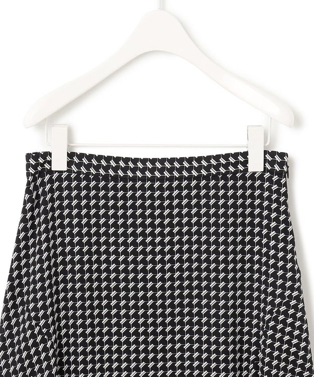 ICB 【洗える】 スモールパターンプリント  スカート ブラック系5