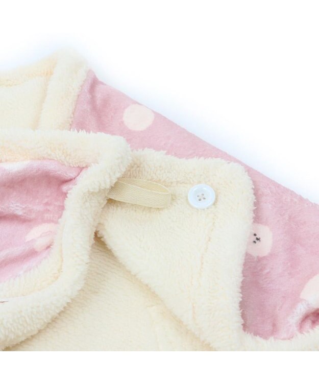 Mother garden マザーガーデン ふわんこ USB ぽかぽか ひざかけ 90cm×60cm ボタン付き ピンク（淡）