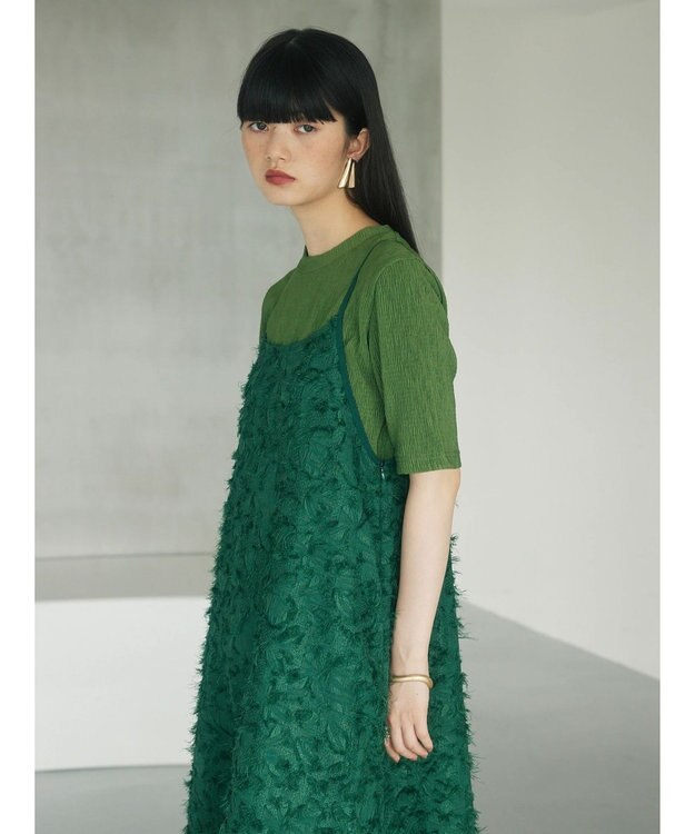 Green Parks armonia．フェザージャガードキャミワンピース Green