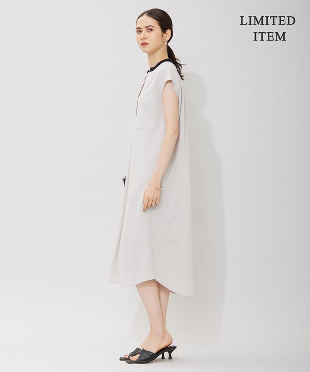 ICB 【WEB限定・洗える】ストレッチアムンゼン ワンピース トープ系