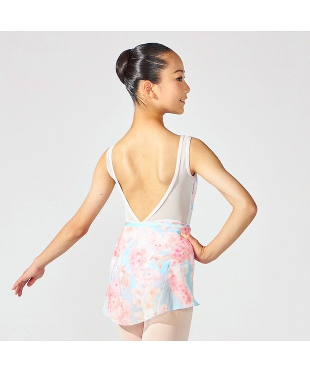 Chacott 【MAY NAGAHISA】ジュニア ノースリーブレオタード チェリーピンクプリント