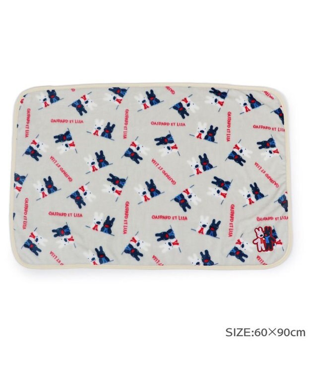 PET PARADISE リサとガスパール ブランケット 《頬杖柄》 ベージュ