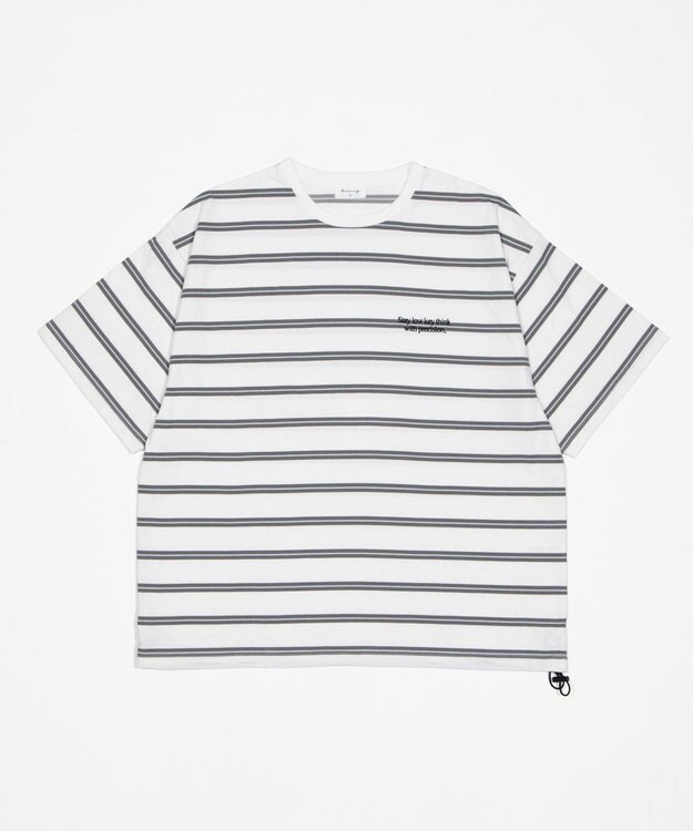 WEGO 【機能T】接触冷感マルチボーダーT（SS） ホワイト