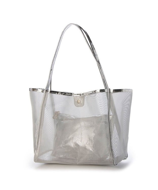 UNBILLION カシュカシュ cachecache / チュールメッシュビッグトート シルバー