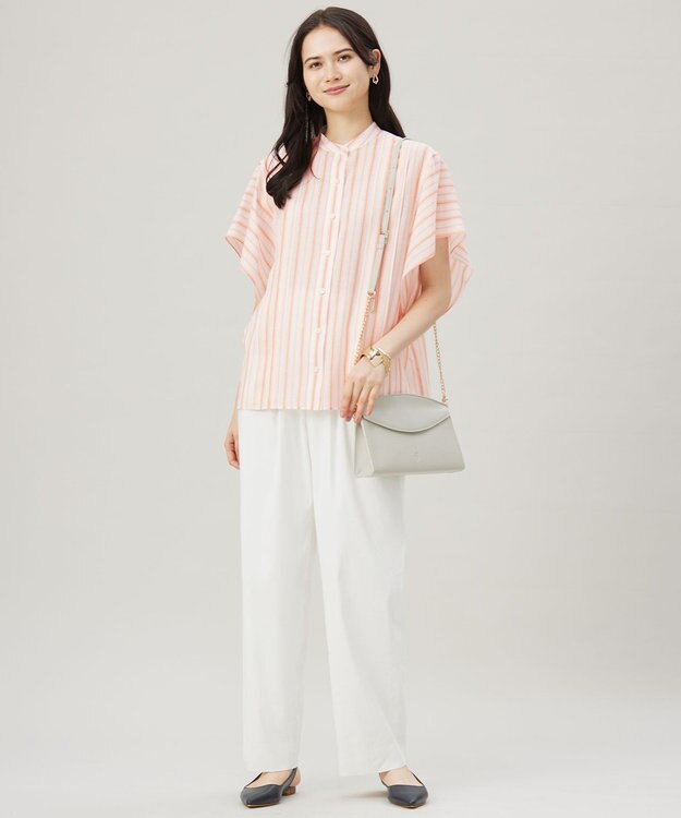 自由区 S 【セットアップ対応・洗える】LIPストレッチワイドストレート パンツ オフ