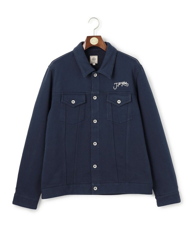 J.PRESS MEN 【NYUZELESS】3rdタイプ ジャージートラッカージャケット ネイビー系