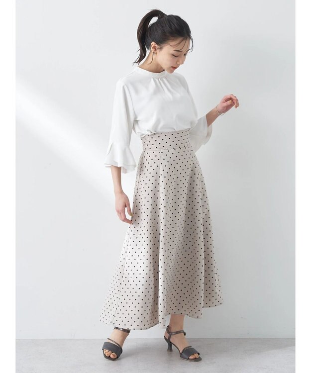 earth music&ecology バックレースアップスカート Dot