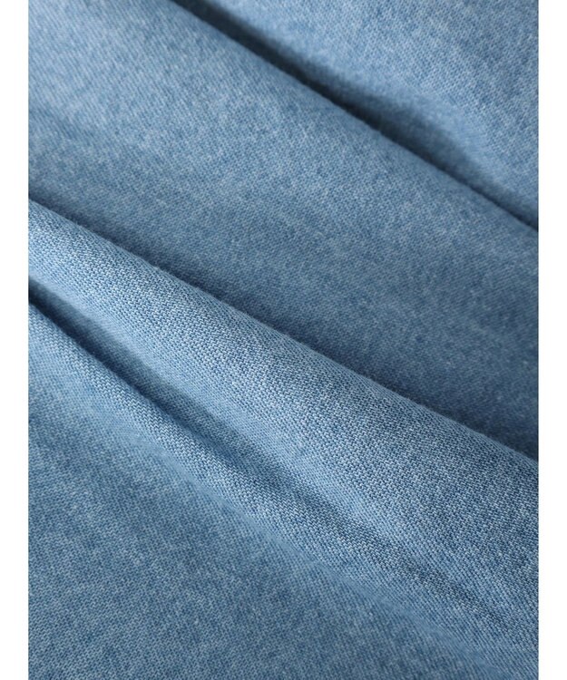 earth music&ecology クロップドポケットポイントシャツ Sax