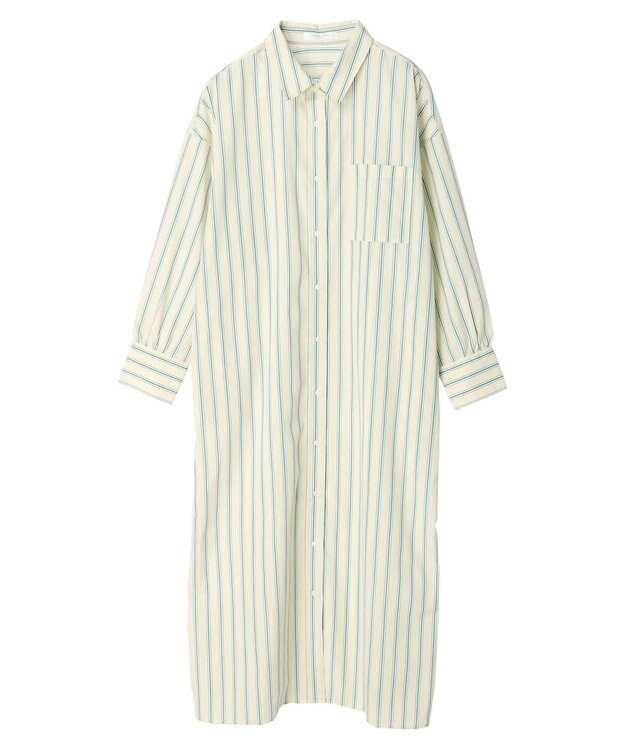 Green Parks アソートシャツワンピース Stripe Yellow